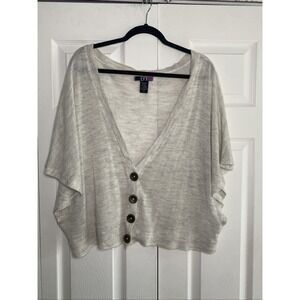 Lys Womens 2X Wool Blend Knit Cardigan Lagom Comfot Lightweight Travel Office